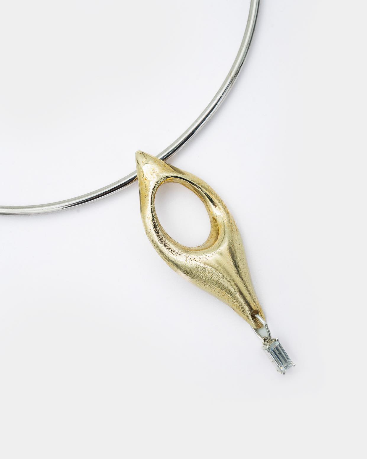 Voodoo Jewels Bold Shapes Leda collana choker zirconi baguette
