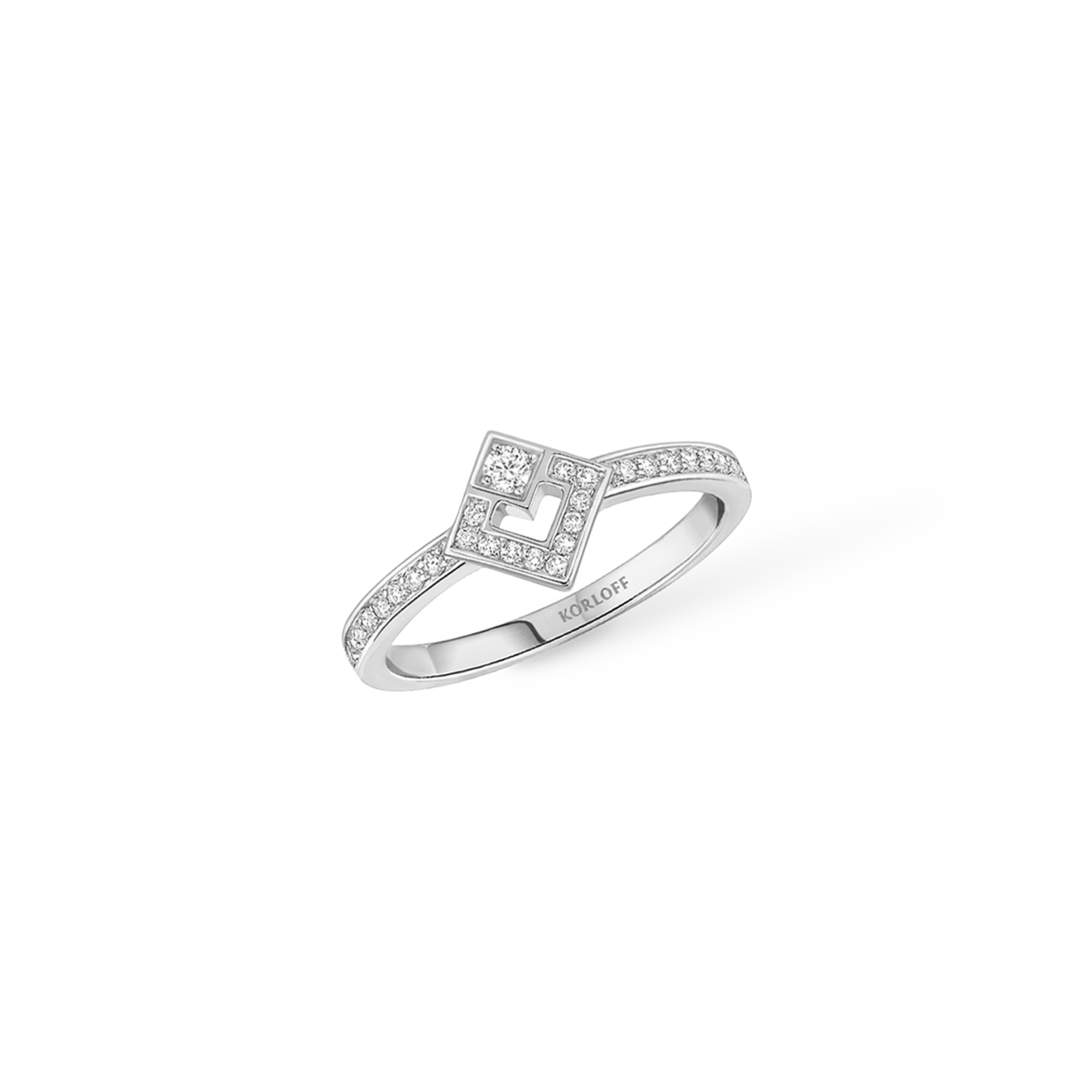 Korloff Eclat JER01 anello oro bianco diamanti misura 50