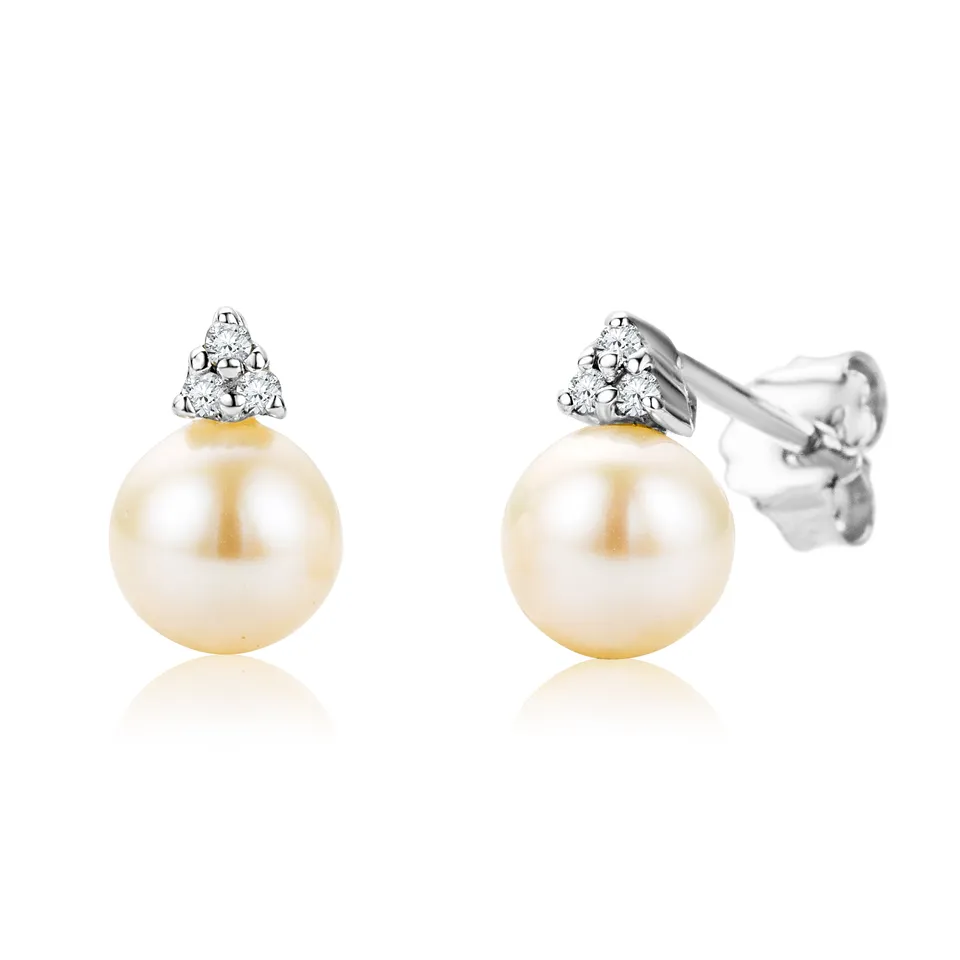 Miore Earrings Orecchini Oro Bianco 9KT Perla