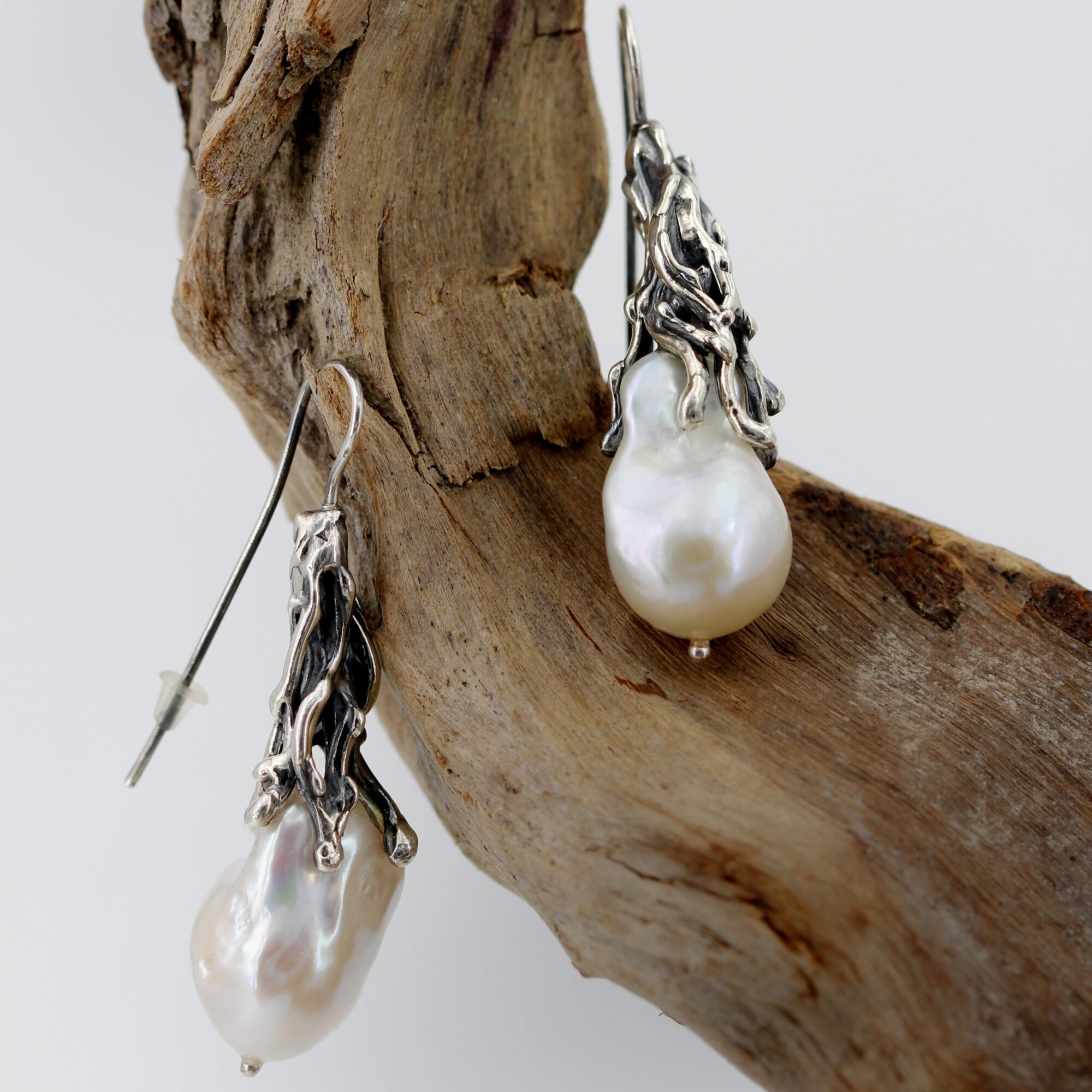 Anna Gioielli Orecchini perle barocche argento 15x20 mm
