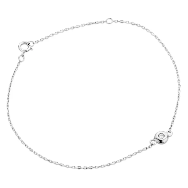 Miore Bracciale Oro Bianco 9Kt 375 Classico