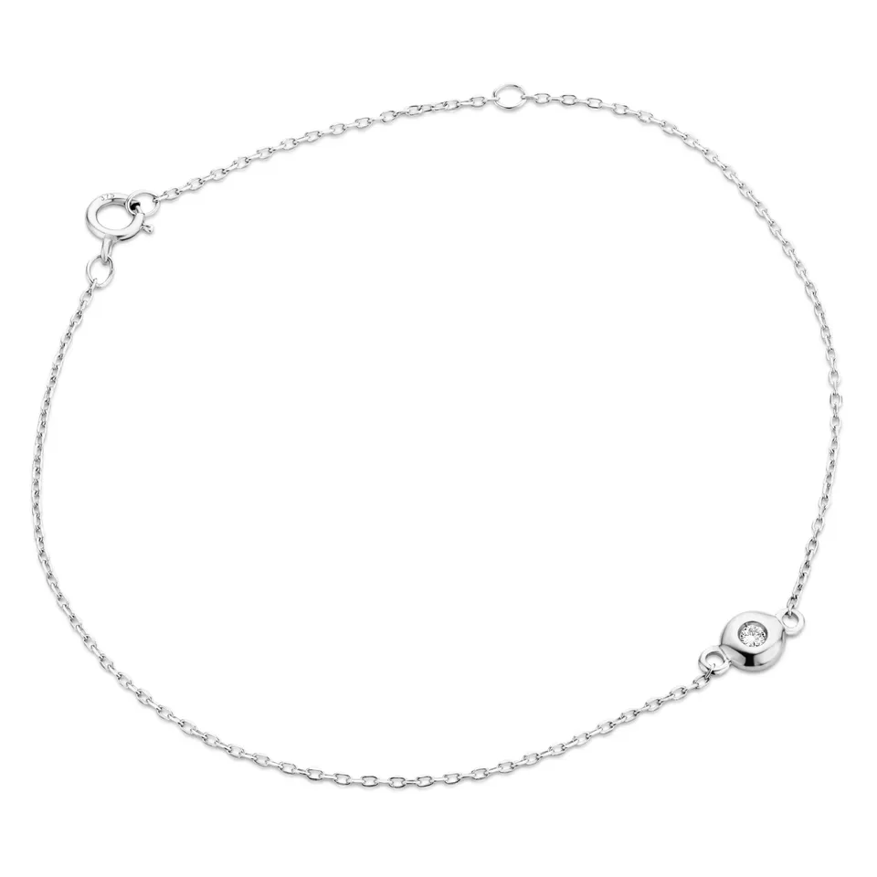 Miore Bracciale Oro Bianco 9Kt 375 Classico