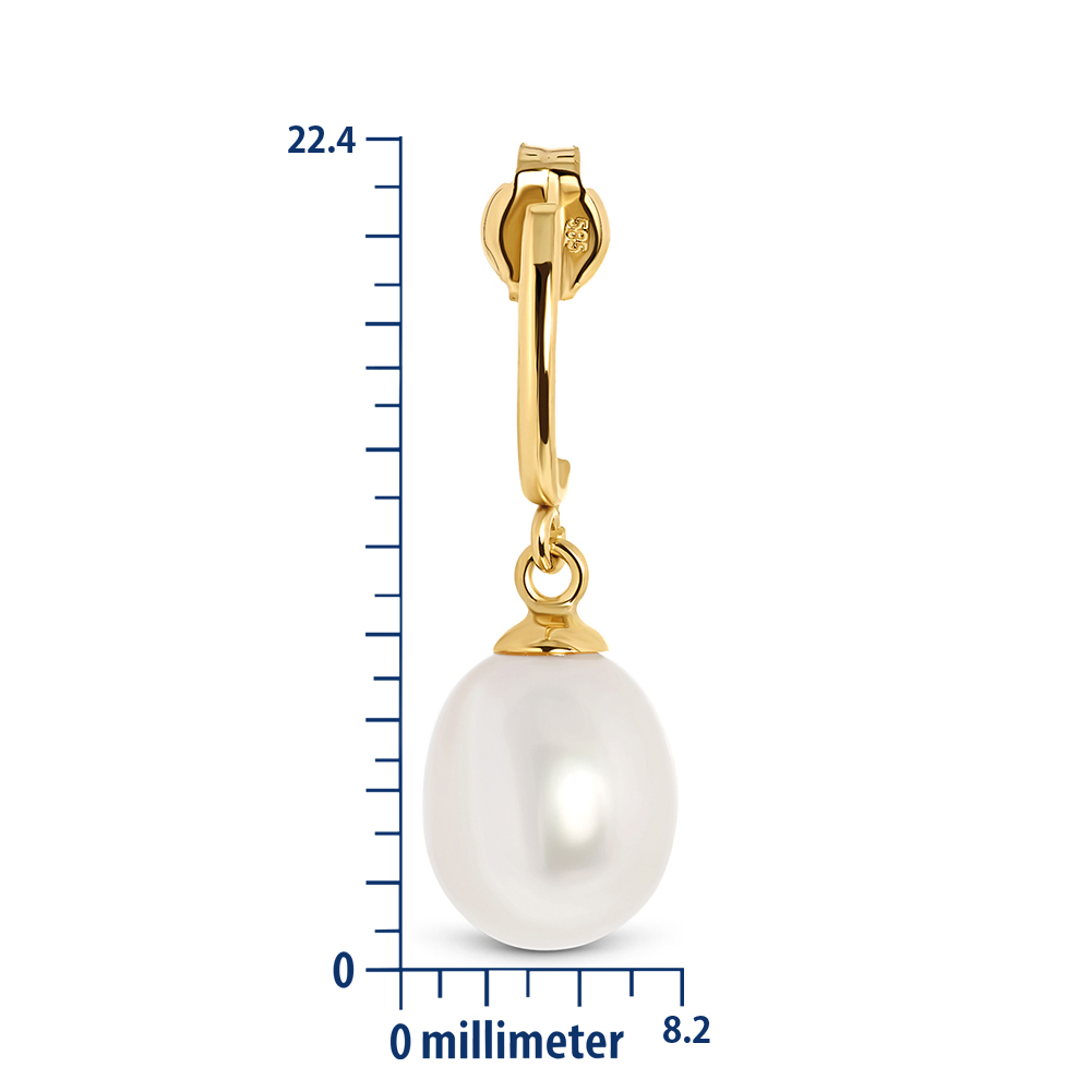 Miore Earrings Orecchini Oro Giallo 14KT Perla