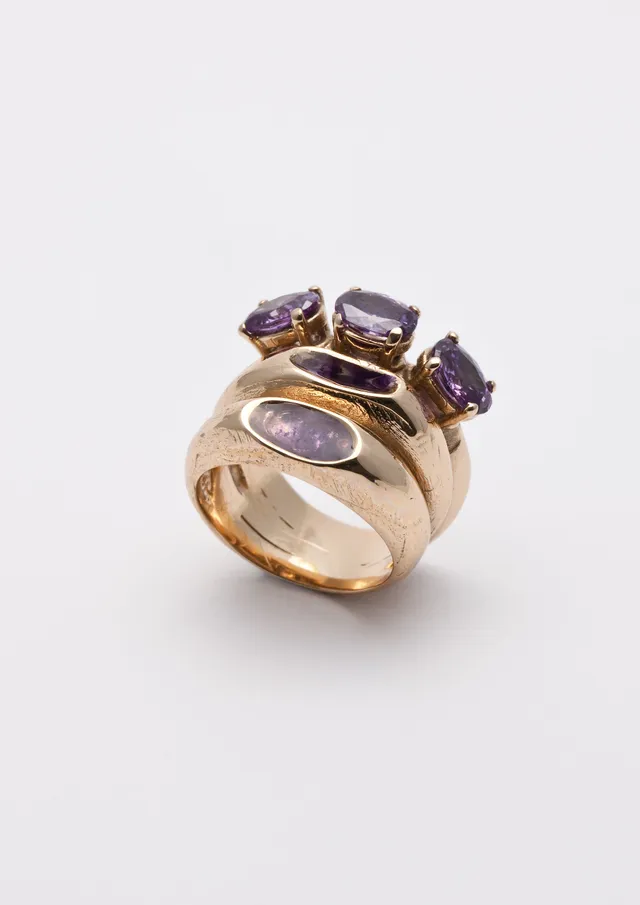 Voodoo Jewels Bold Shapes Carhun anello bronzo glitter