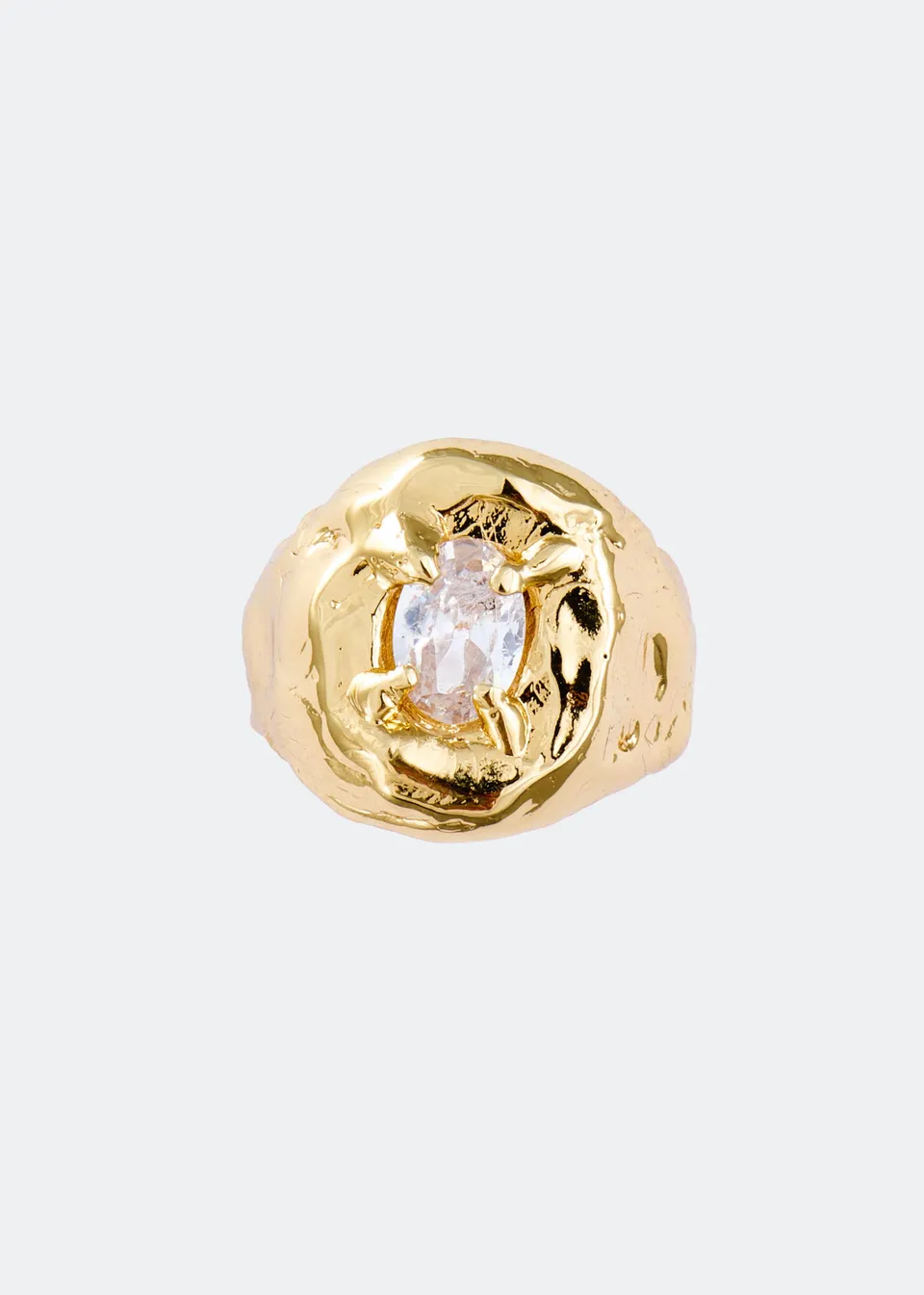 Voodoo Jewels Equinoctium anello sigillo bronzo zircone bianco