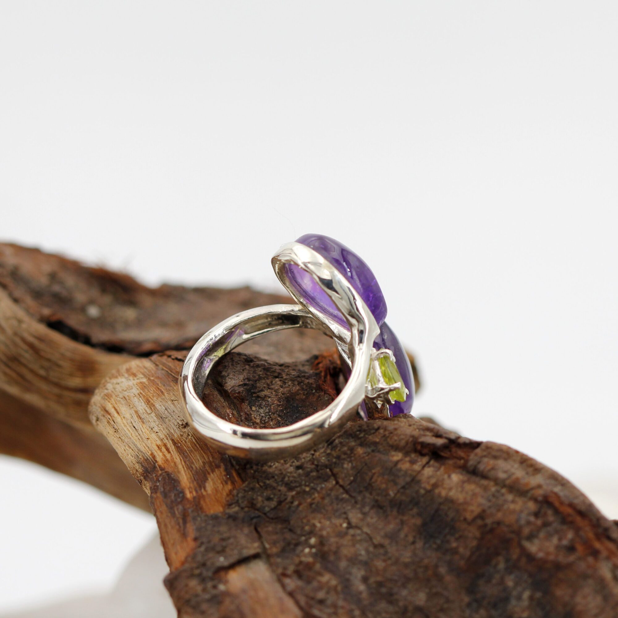 Anna Gioielli Anelli Anello argento ametiste peridoto goccia