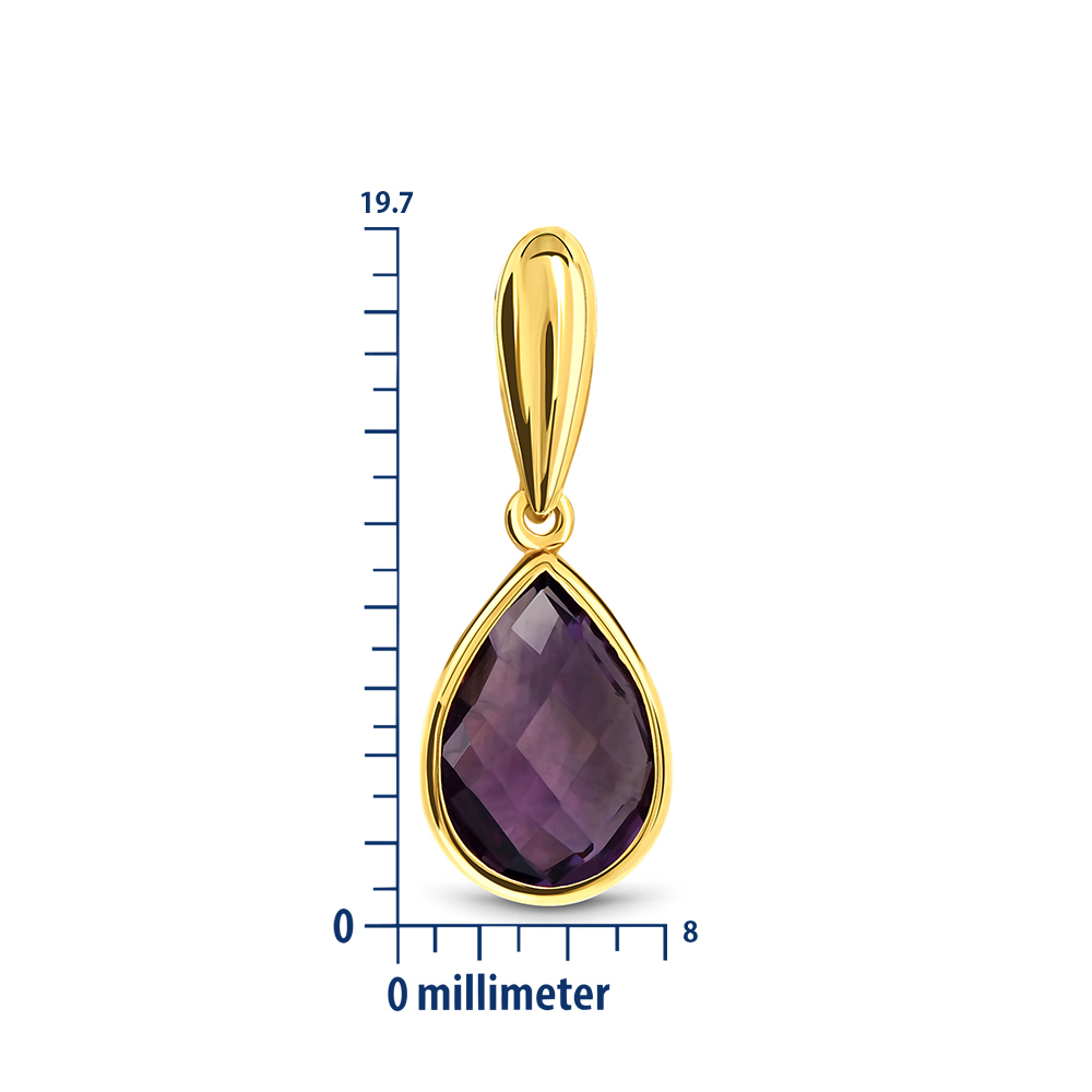 Miore Earrings Orecchini Oro Giallo 14Kt Ametista