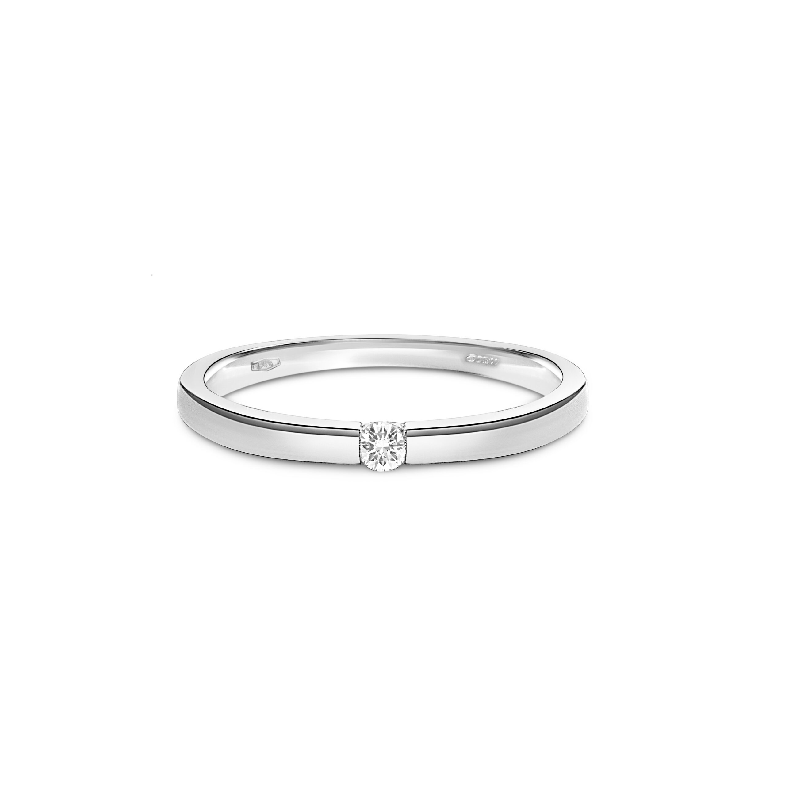 Miore Anello Oro Bianco 9 Kt (375)