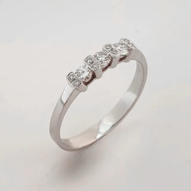 Anna Gioielli Gioielli Classici anello trilogy oro bianco 0.24 ct