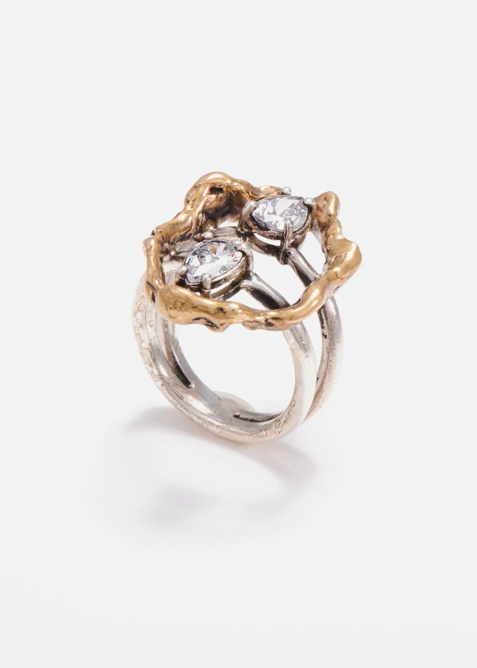 Voodoo Jewels Bold Shapes Elide anello bronzo misura M