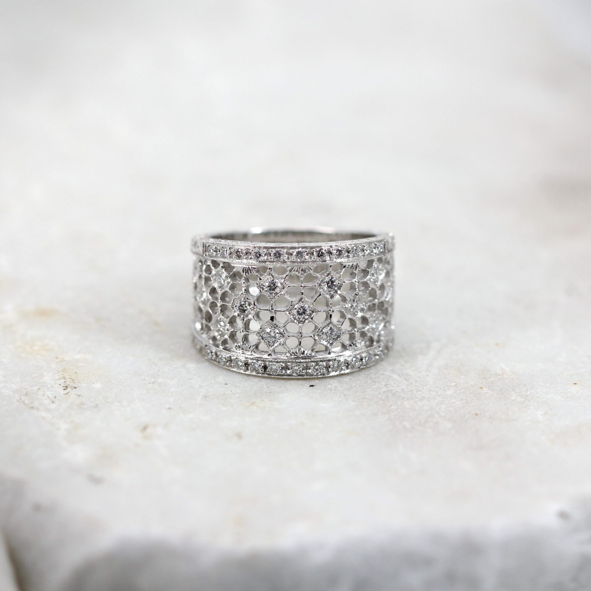Anna Gioielli Fiorentino anello oro bianco diamanti 0,63 ct