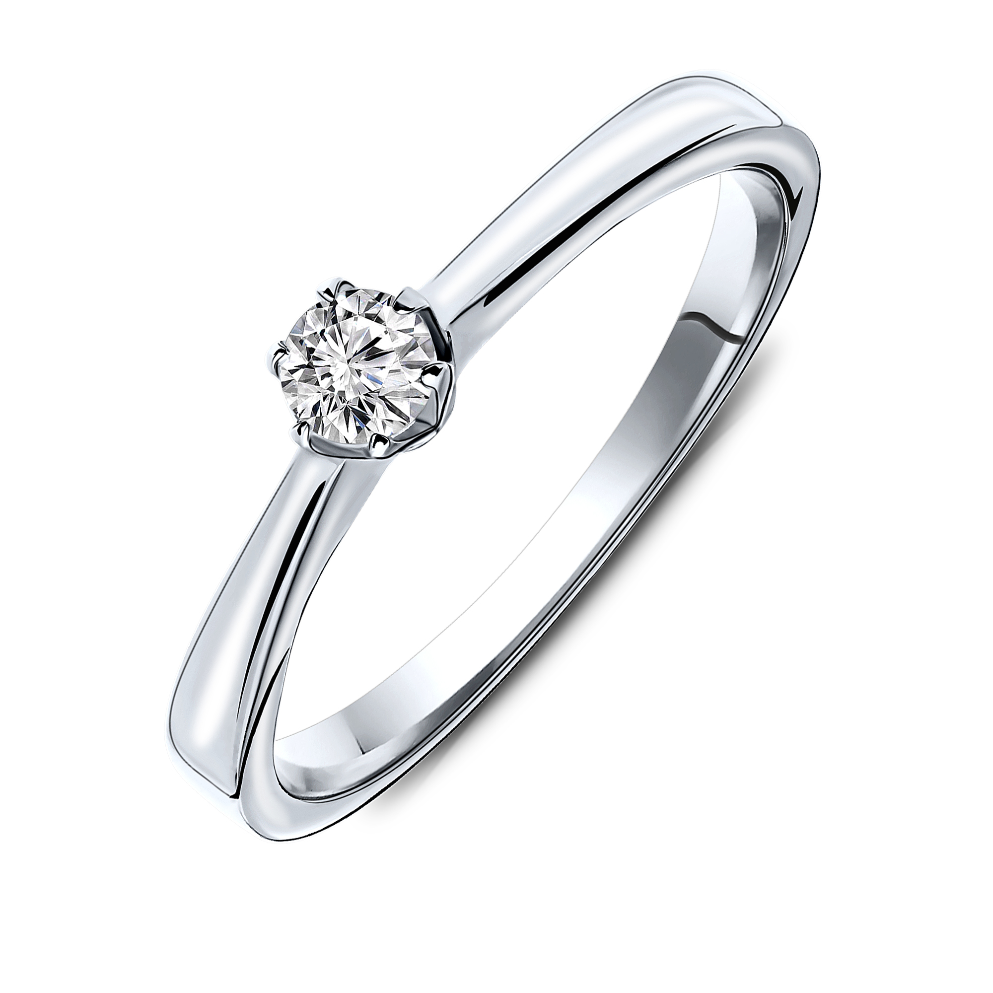 Miore Anello Oro Bianco 14KT Liscio