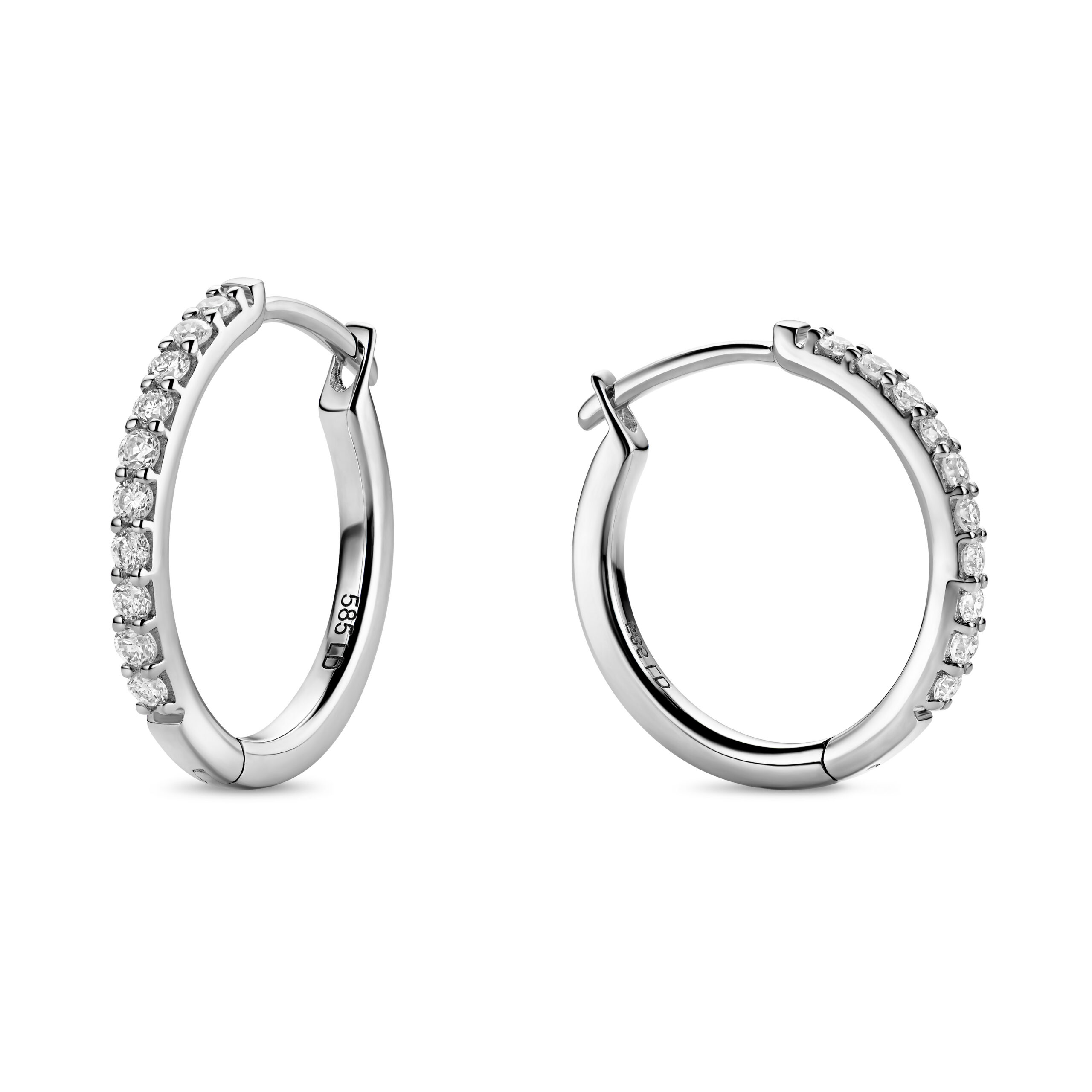 Miore Orecchini Oro Bianco 14KT