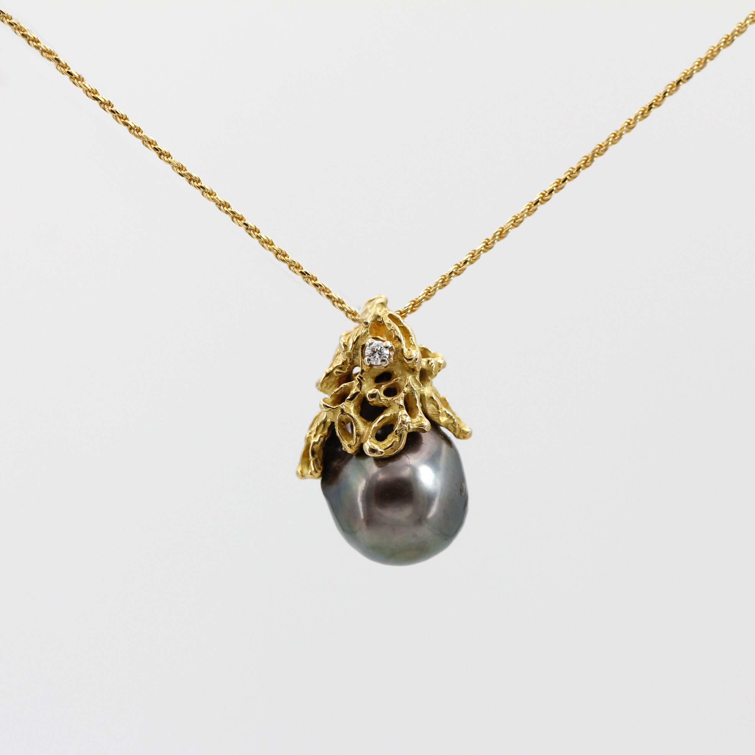 Anna Gioielli Collezione Marte pendente oro perla Tahiti diamante