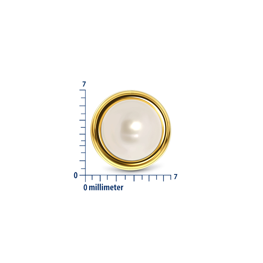 Miore Orecchini Oro Giallo 14Kt Perla d'Acqua Dolce