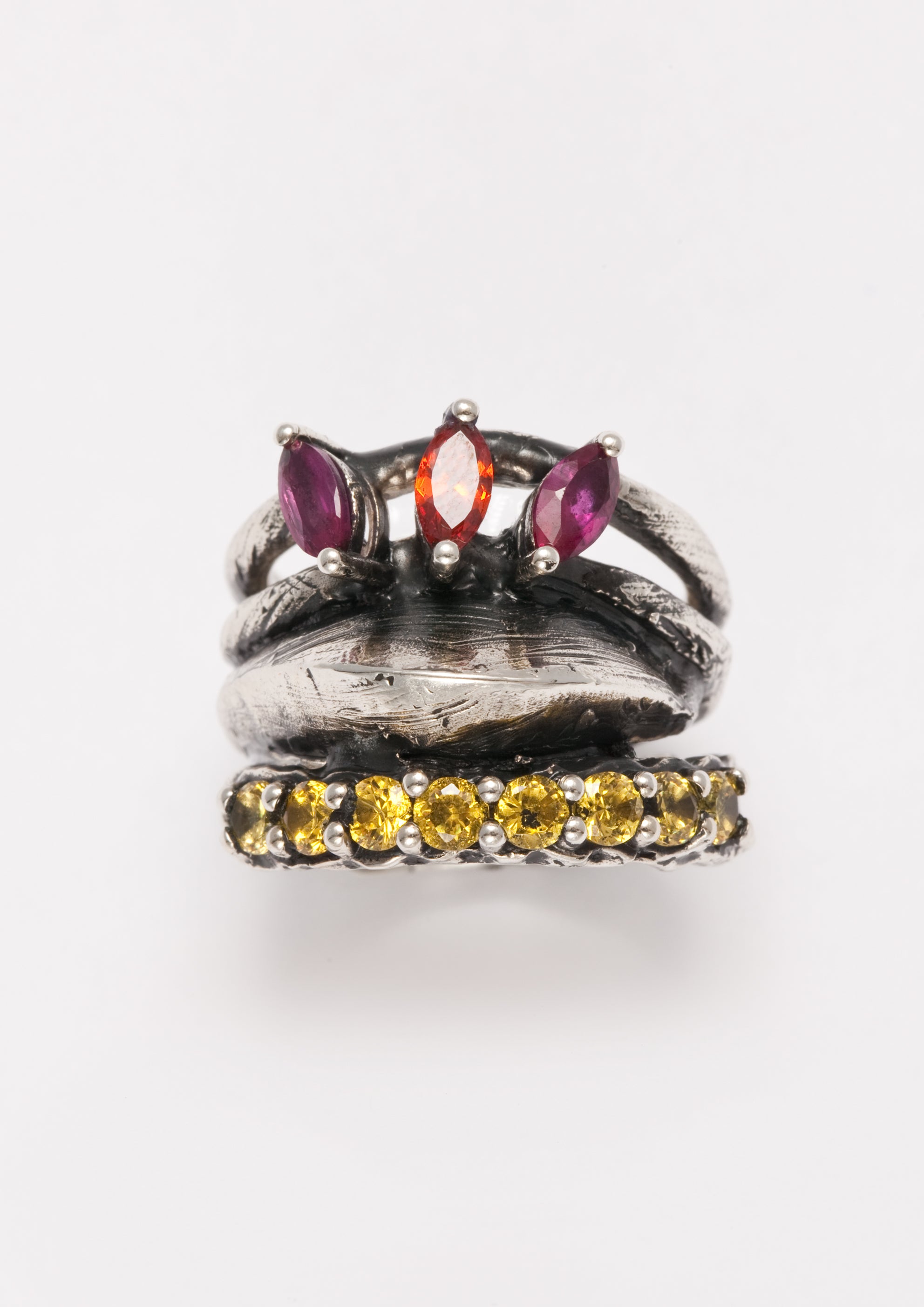 Voodoo Jewels Bold Shapes Alizea anello argento marquise M