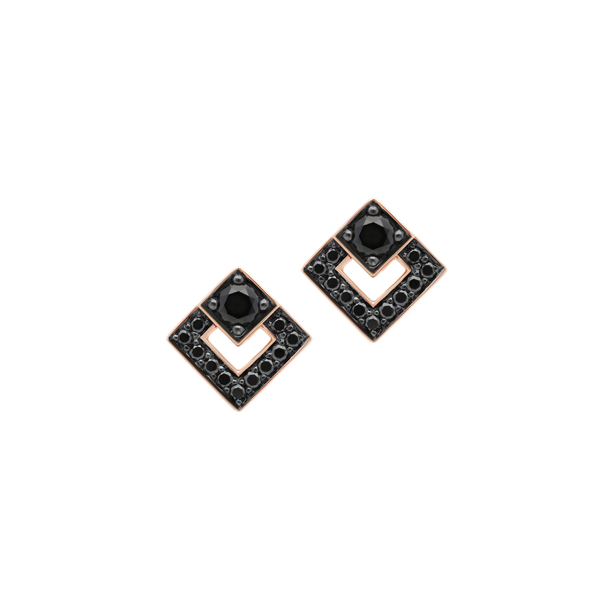 Korloff Éclat JL-JEE01 orecchini oro rosa diamanti neri