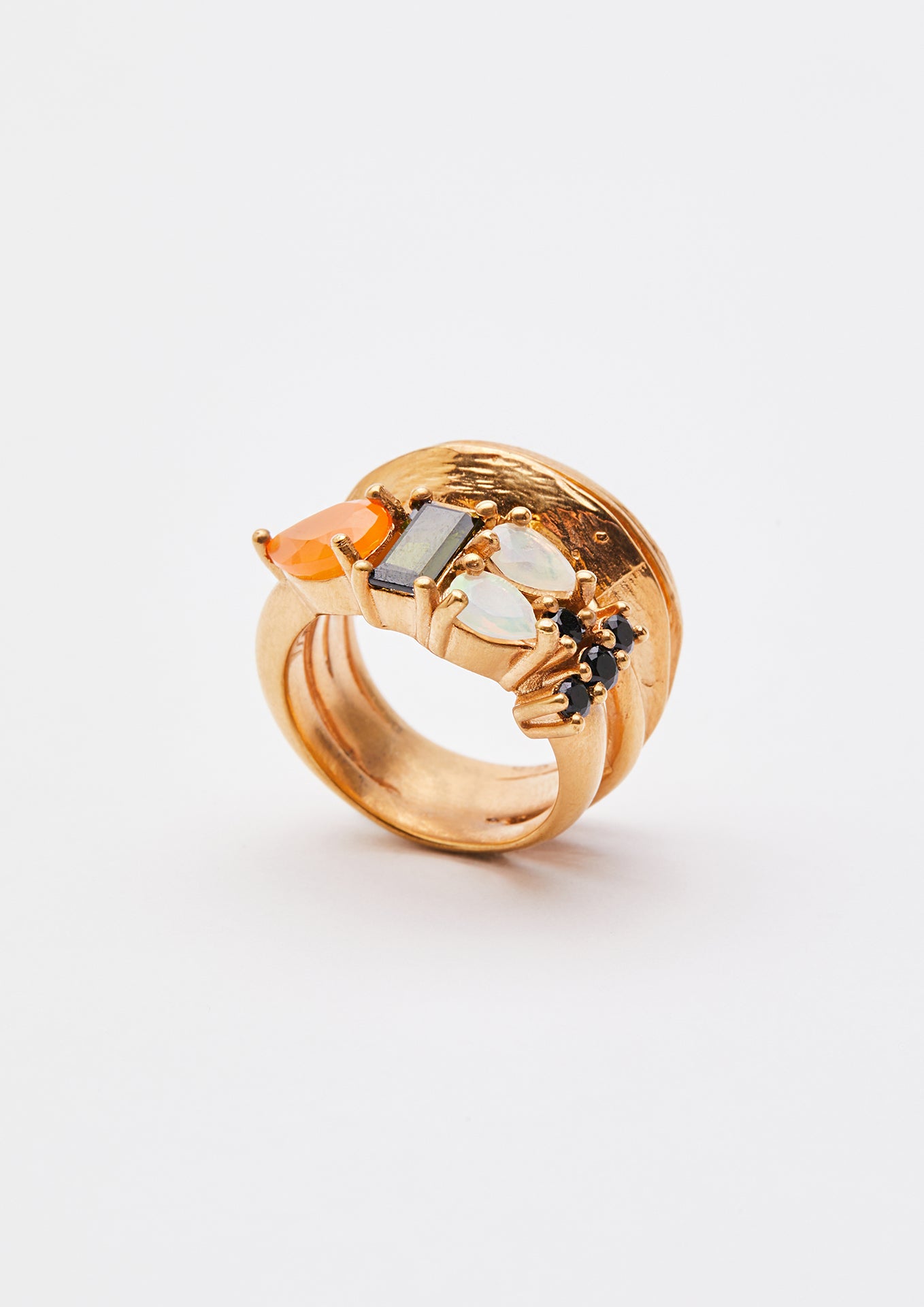 Voodoo Jewels Bold Shapes Lala anello oro corniola tormalina
