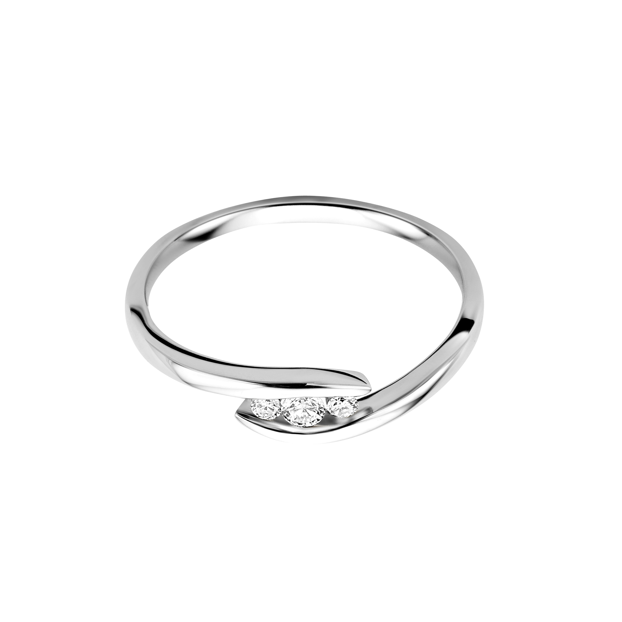 Miore Ring anello oro bianco 9kt 375
