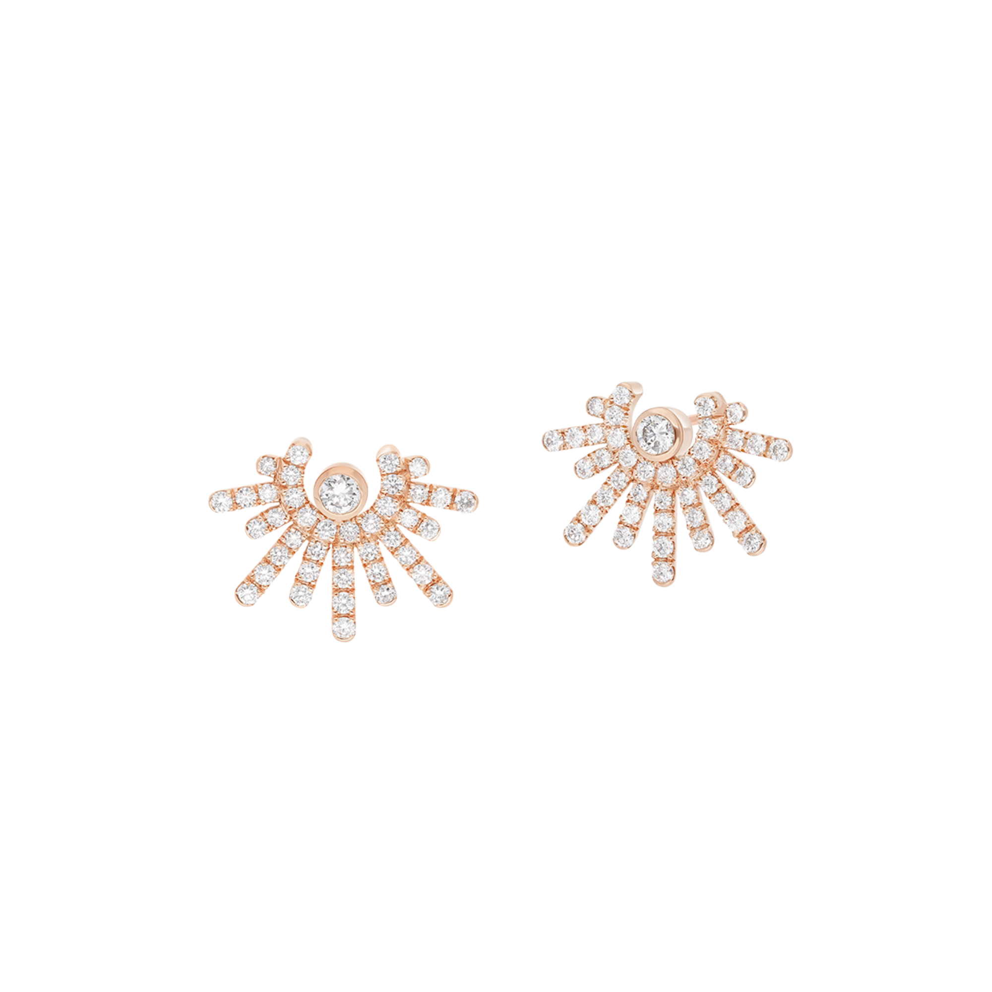 Korloff Divine Fougue Orecchini Raggi Mini oro rosa diamanti
