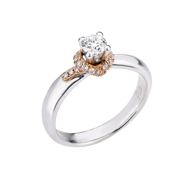 Polello Amelie Solitario Anello Oro con Diamante