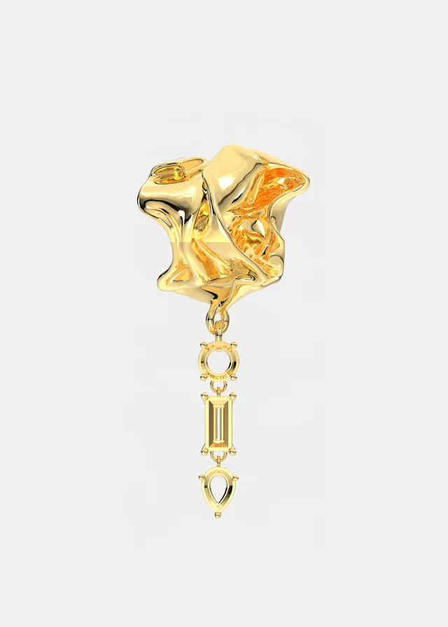 Voodoo Jewels Bold Shapes Venus earcuff bronzo oro