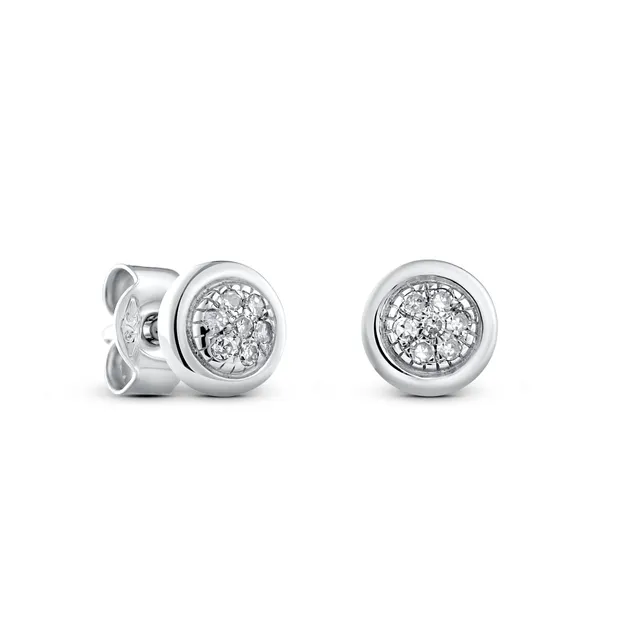 Miore Orecchini Oro Bianco 9Kt 375