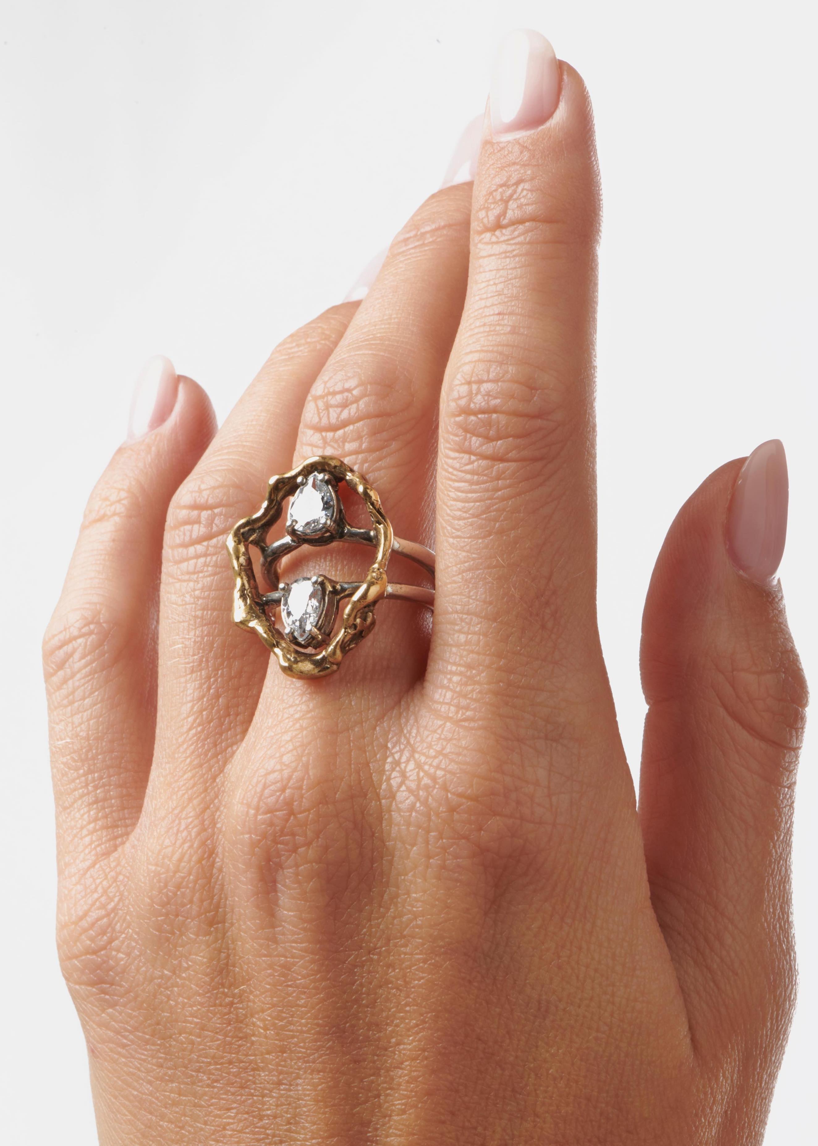 Voodoo Jewels Bold Shapes Elide anello bronzo misura M