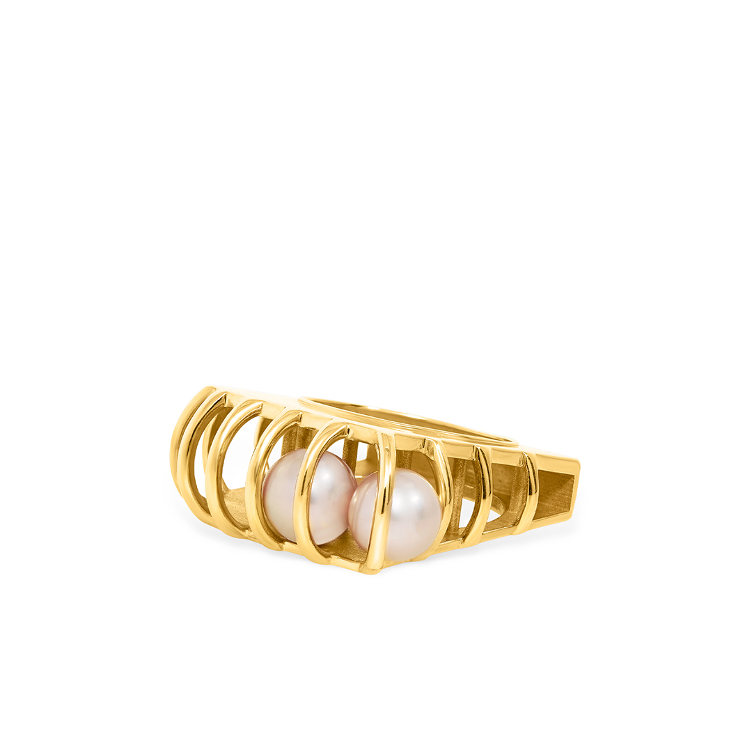 Giulia Iosco Cage Ring Bronze anello bronzo su misura