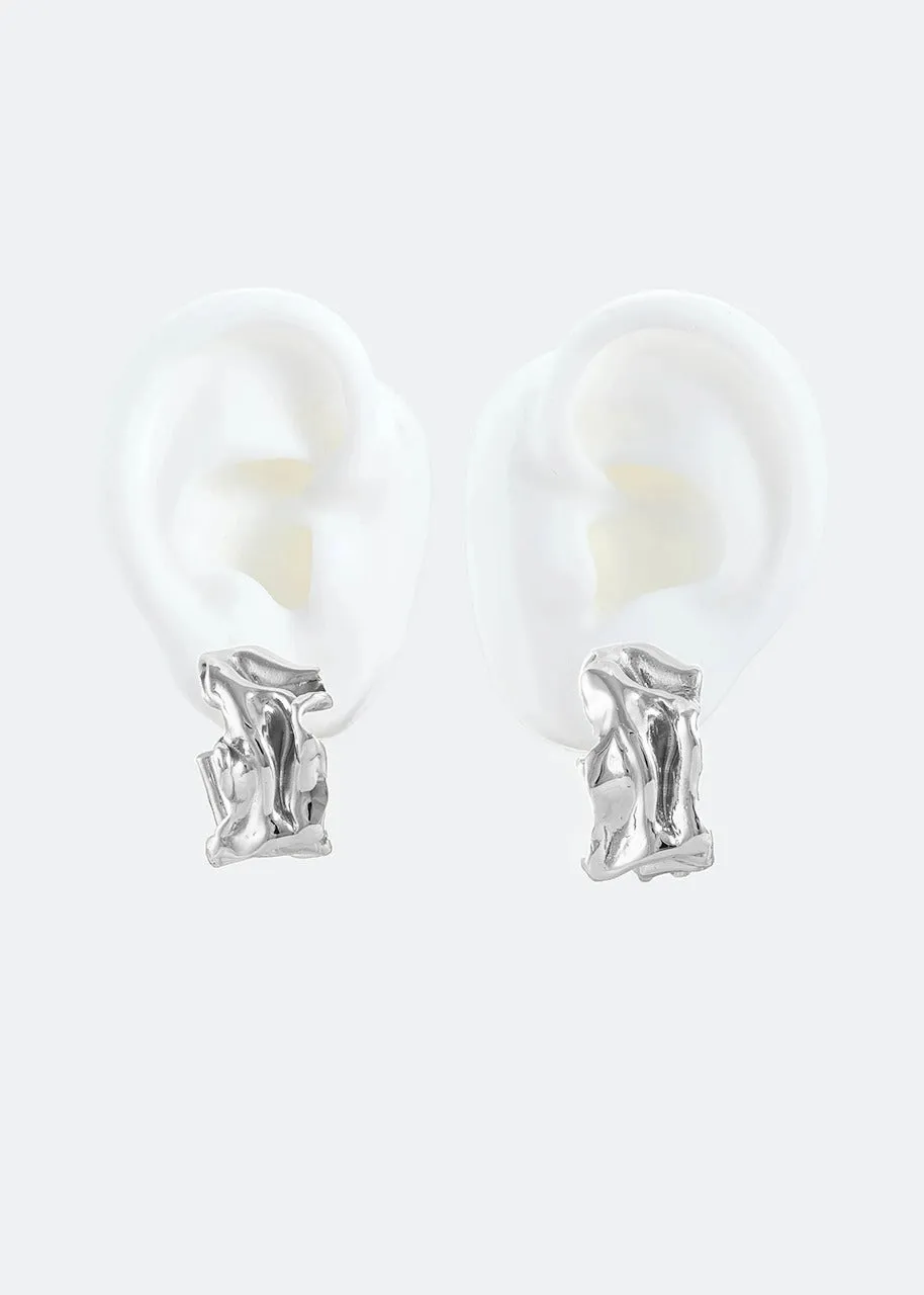 Voodoo Jewels Mini Miuna orecchini argento mezzi cerchi