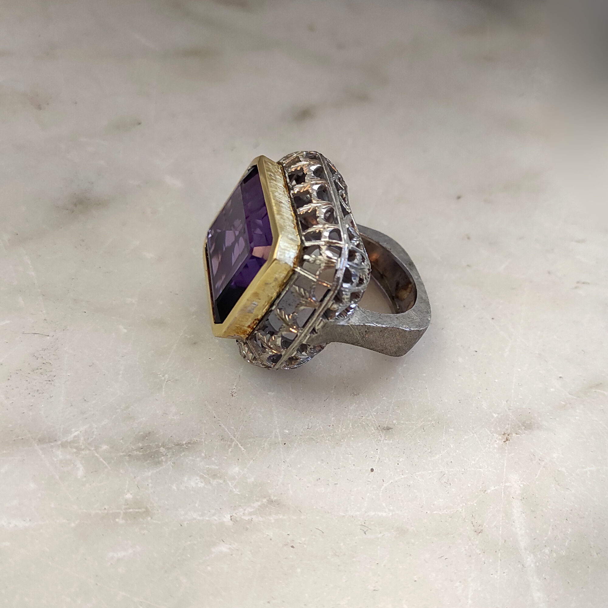 Jolly Jewels anello oro argento ametista 29 ct fiorentino