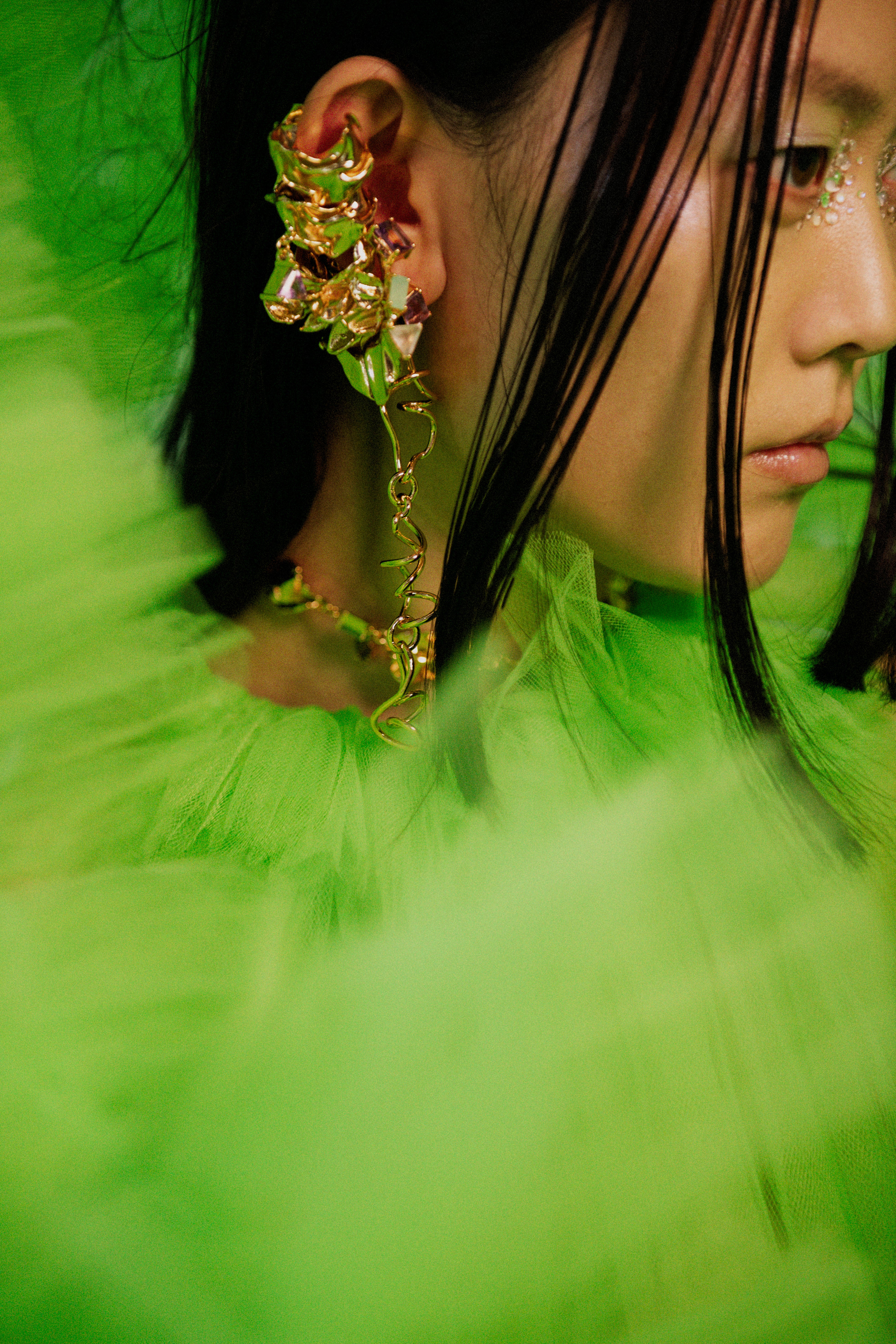 Voodoo Jewels Bold Shapes Miuna Earcuff Bronzo Placcato Oro