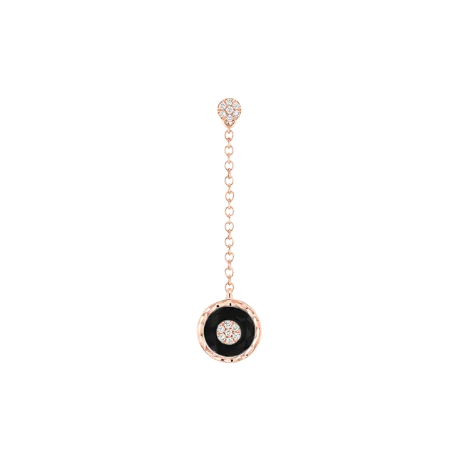 Korloff Je Play JL-JJPE06-PG orecchino oro rosa diamanti onice