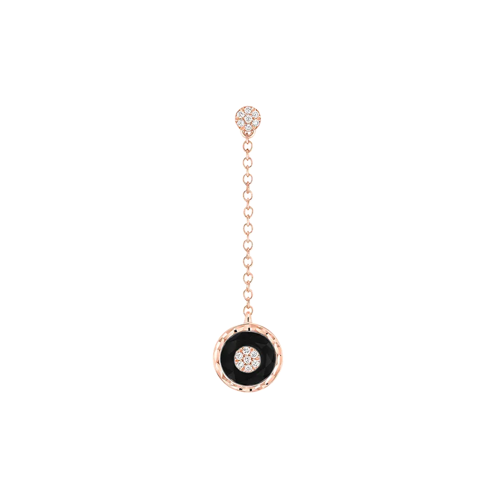Korloff Je Play JL-JJPE06-PG orecchino oro rosa diamanti onice