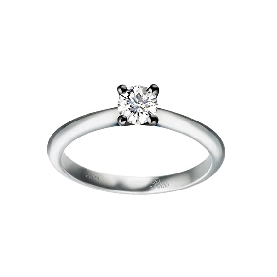 Polello Si Lo Voglio Solitario anello platino diamante