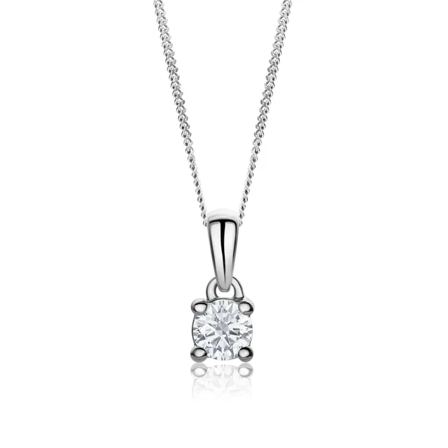 Miore Collana Oro Bianco 14Kt 585 Donna