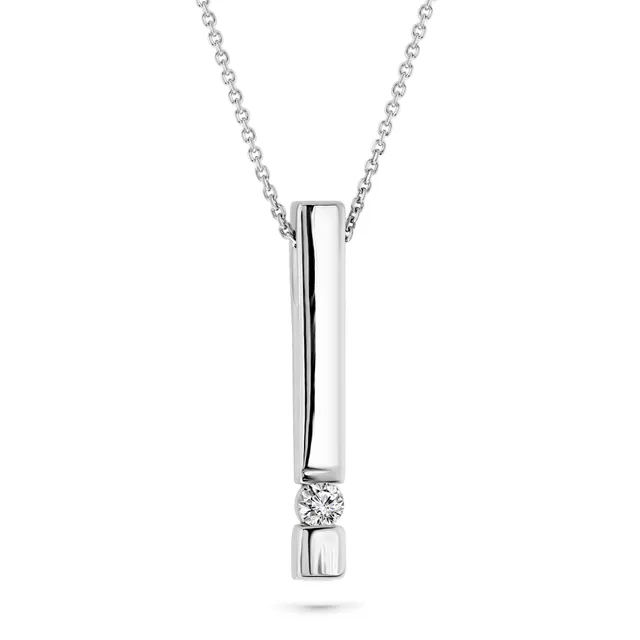 Miore Collana Oro Bianco 375 9KT Donna