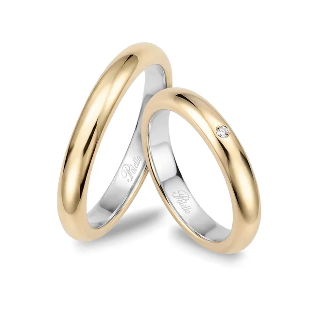 Polello Sì Lo Voglio Fedi oro diamante argento