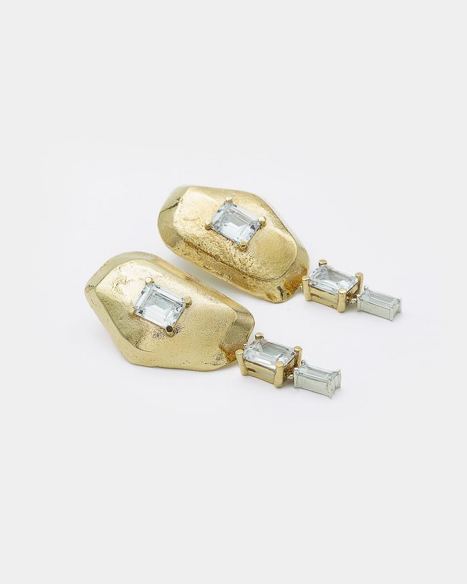Voodoo Jewels Bold Shapes Carme orecchini zircone smeraldo