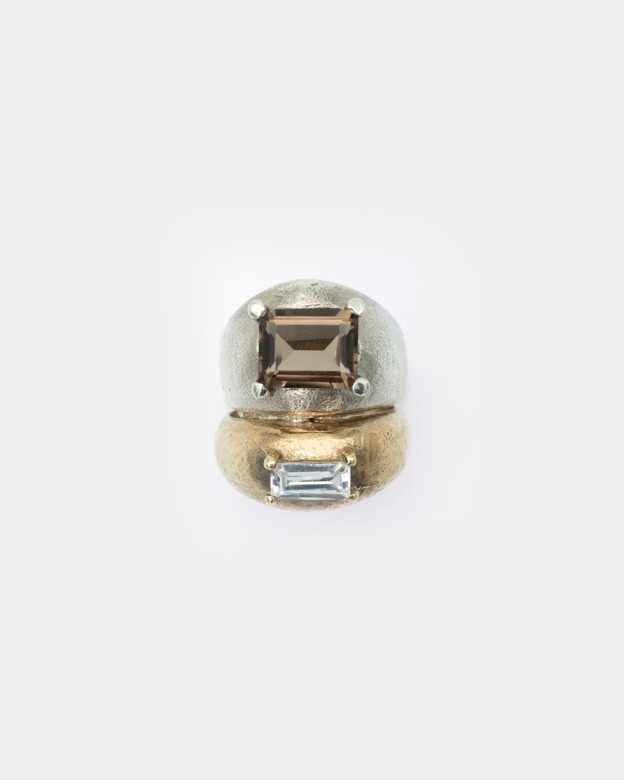 Voodoo Jewels Bold Shapes Adrastea anello quarzo fumé