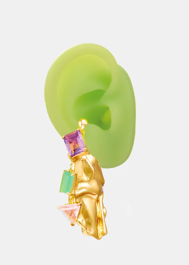 Voodoo Jewels Bold Shapes Ant-ares earcuff oro ametista