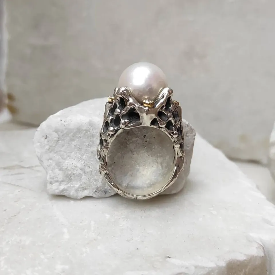 Anna Gioielli Jolly Jewels anello argento perla diamanti 0.12 ct