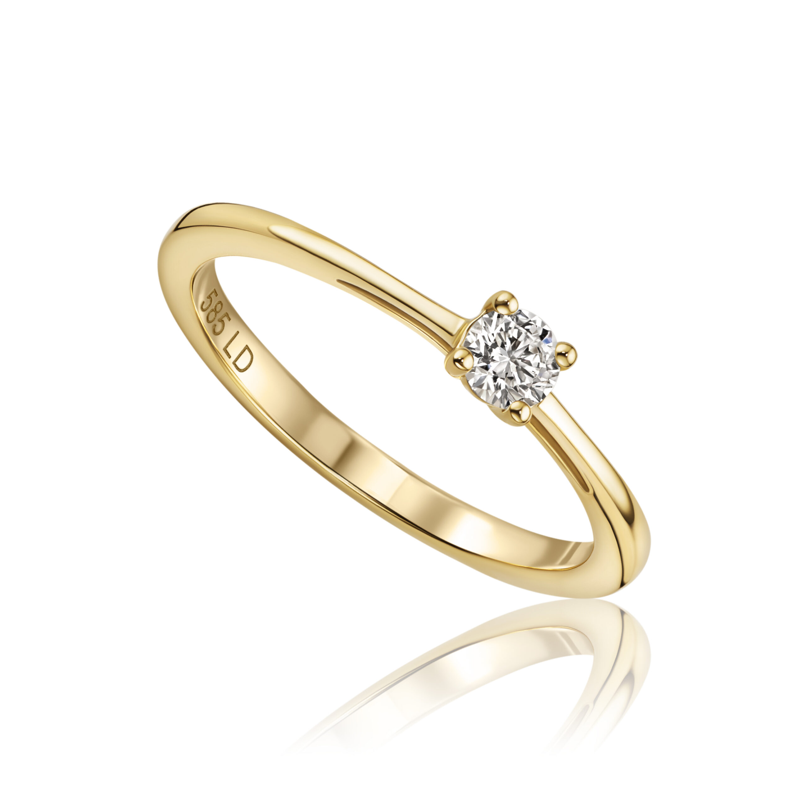 MIORE anello oro giallo 14kt 585 donna