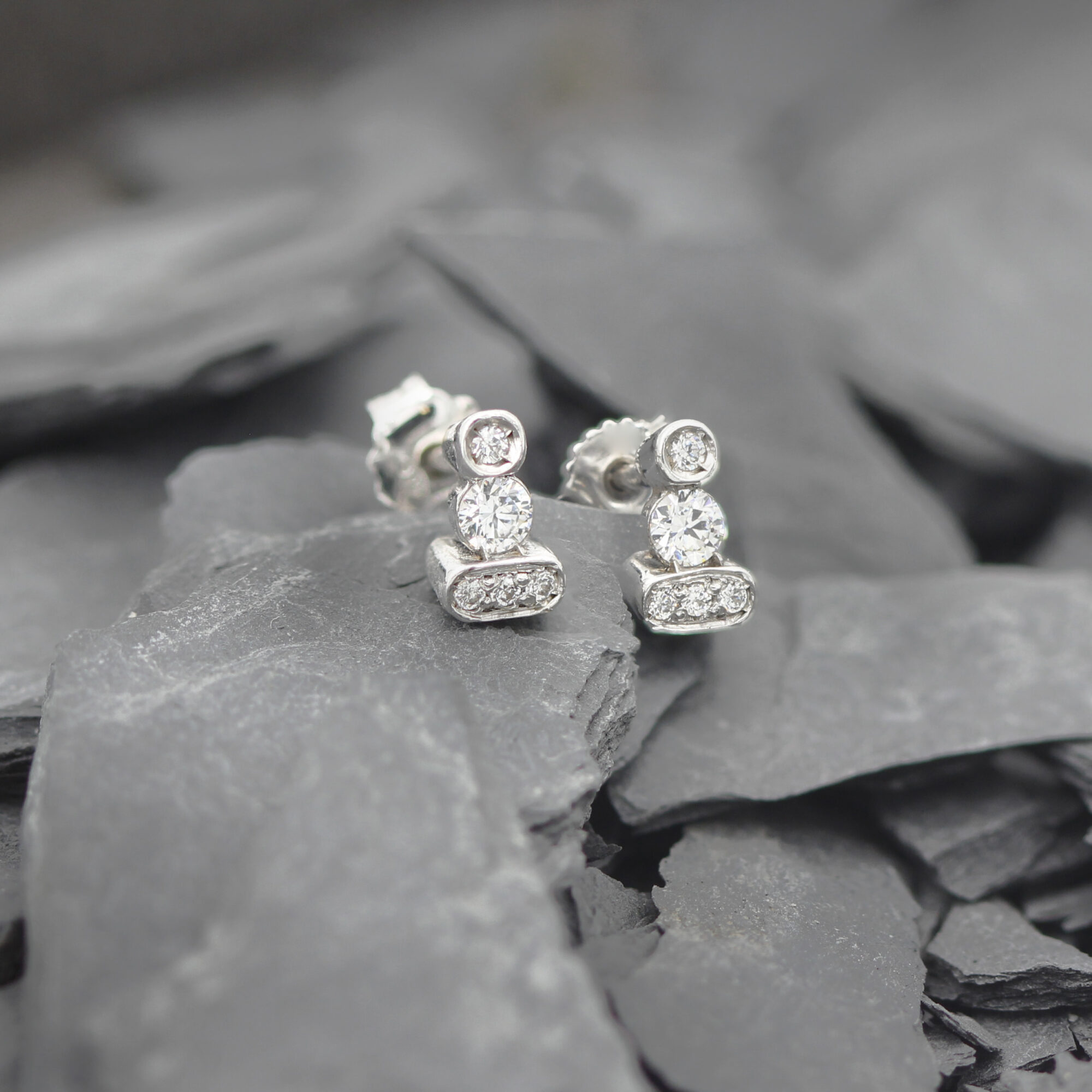 Anna Gioielli Classici Orecchini Oro Bianco Diamanti 0,35 ct