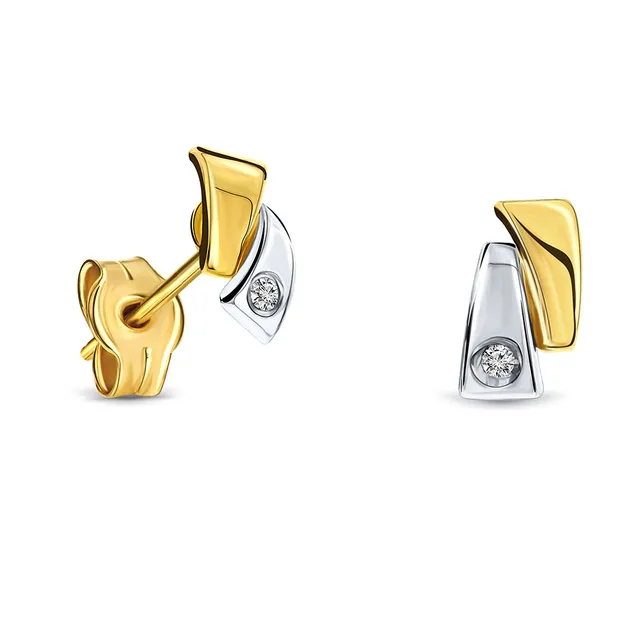 Miore Earrings Orecchini Bicolore Oro 14Kt 585
