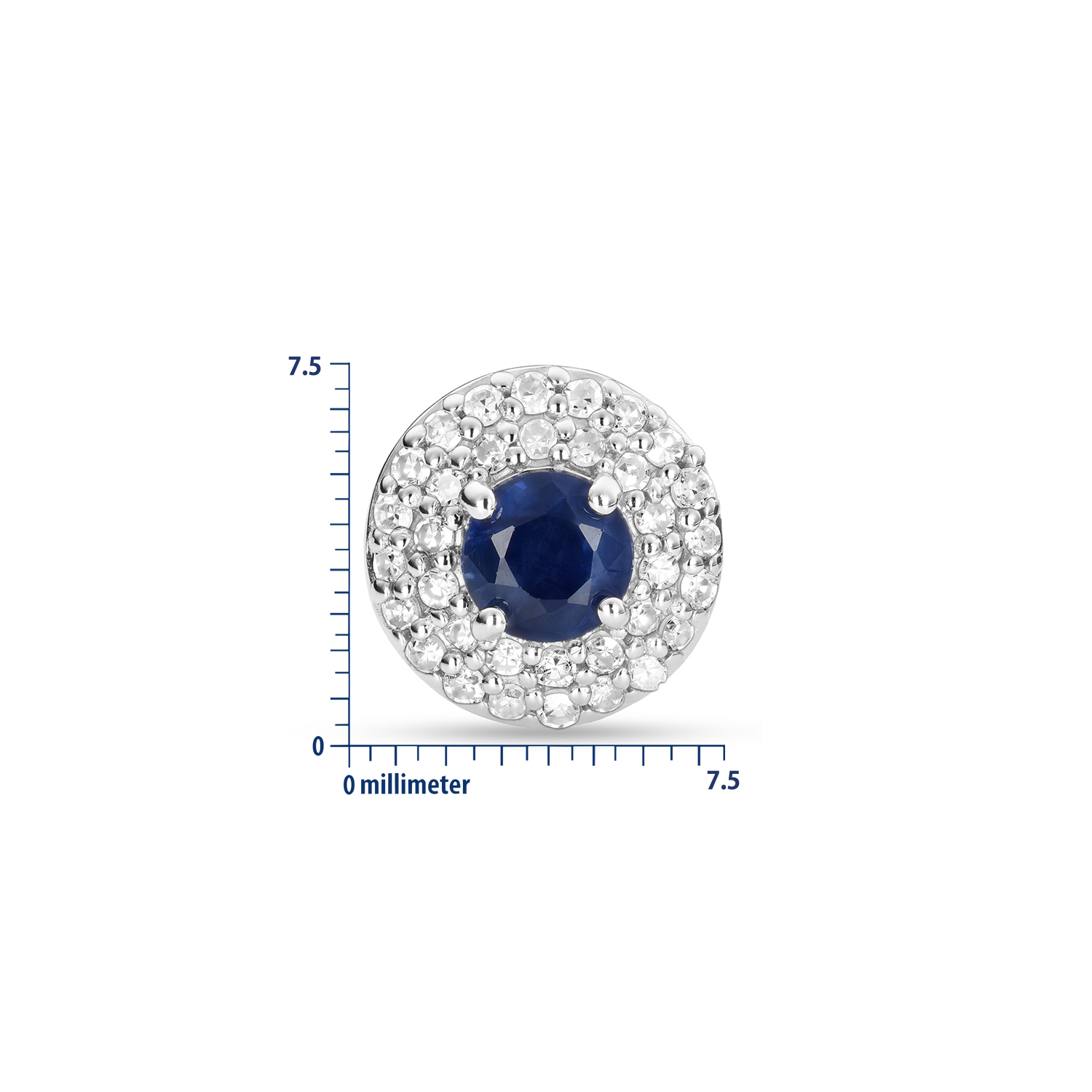 Miore Orecchini oro bianco 9kt zaffiro naturale