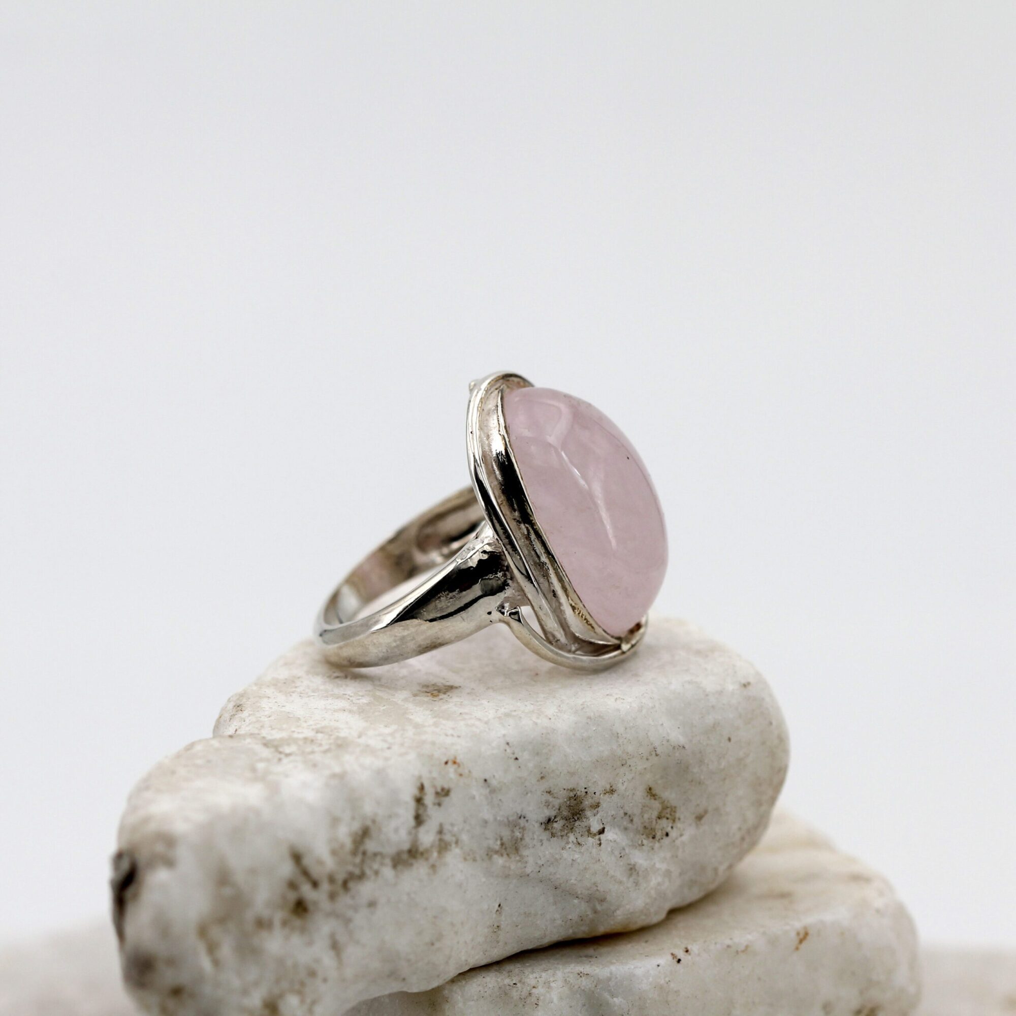 Anna Gioielli Anelli Anello Argento Morganite Cabochon Rosa
