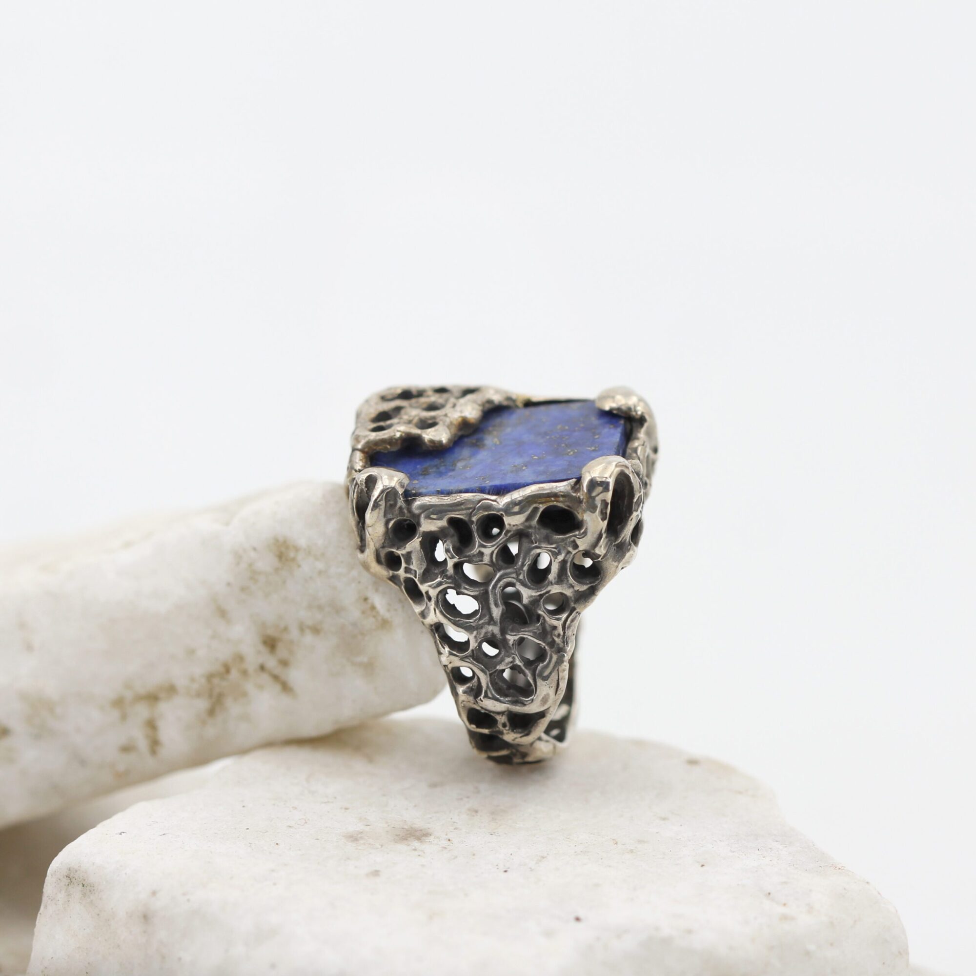 Anna Gioielli Marte anello argento lapislazzuli 15x20 mm