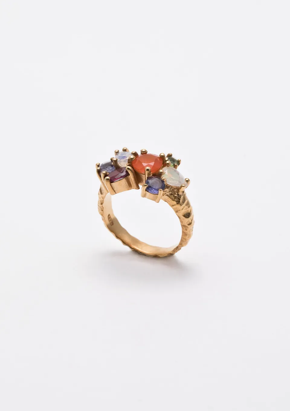 Voodoo Jewels Bold Shapes Inay anello dorato corniola M