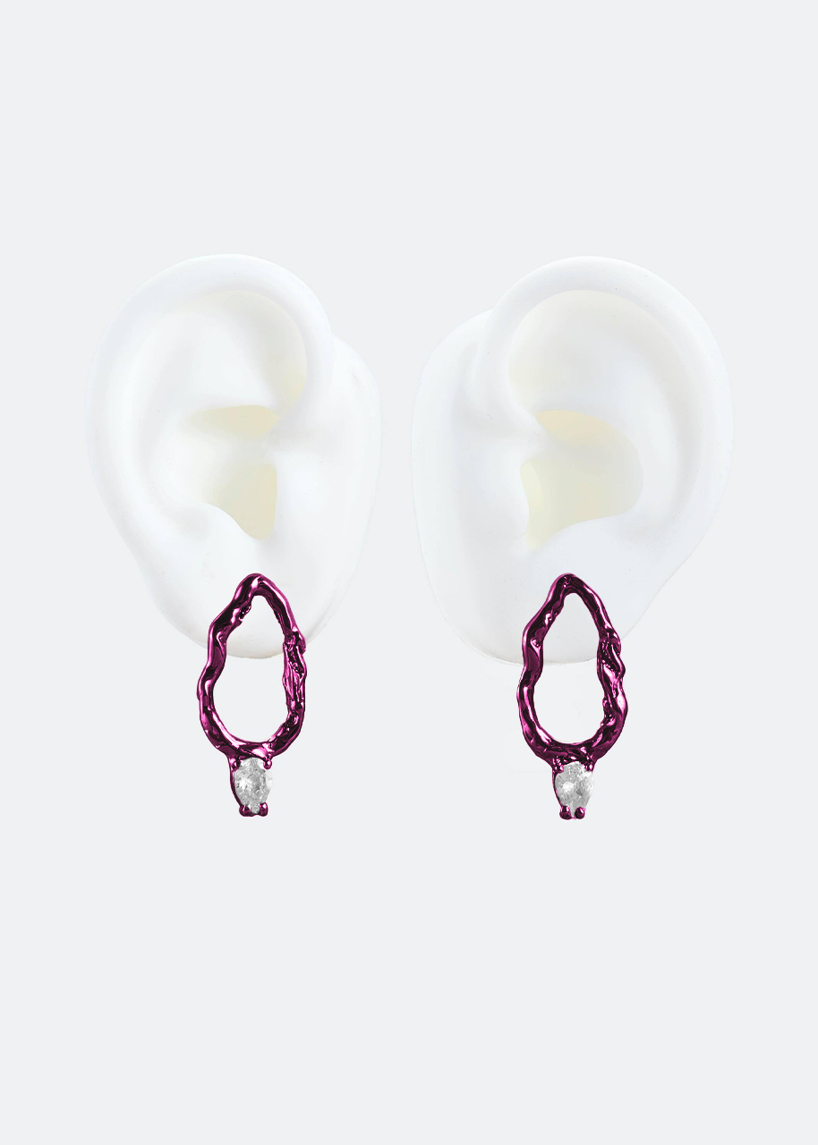 Voodoo Jewels Mini Color Branch orecchini bronzo viola
